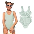 thumbnail image 3 of Kids Swimsuit Bronze Girls Swimsuit One Piece Bathing Suit Girls for Girls 7-8 Years, 3 of 7