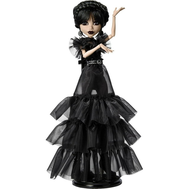 Monster High Wednesday Collectible Doll, Rave’N Wednesday in Black Gown Inspired by Dance Scene