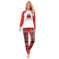 thumbnail image 4 of Matching Family Christmas Pajamas Set - 2 piece Red Merry Christmas Tree Plaid Print Long Sleeve Top & Pants Loungewear, Christmas Pajamas Matching Sets for Family Xmas Eve for XL Pjs, 4 of 5