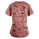 thumbnail image 3 of Fiudx Ofertas Del Día Blusa de Manga Corta con Cuello En V para Mujer, Uniforme de Trabajo, Impresión de Bolsillo, 3 of 3