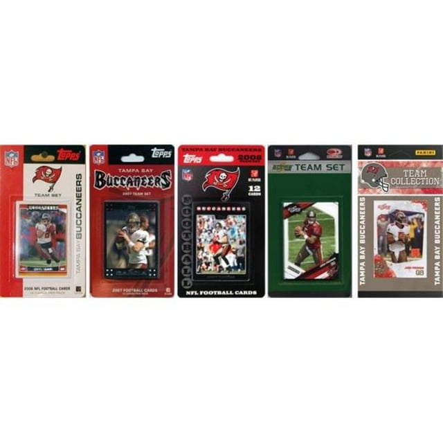 C & I Collectables NFL Tampa Bay Buccaneers 5 Ensembles de Cartes à Collectionner sous Licence