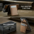 thumbnail image 4 of Magnetic 2 in 1 Detachable for iPhone 16e, Case with Card Holder, for Women Men PU Leather RFID Blocking Flip Kickstand Credit Slots Slim Phone Cover for iPhone 16e, Brown, 4 of 12