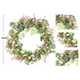 thumbnail image 2 of 20 Inch Eucalyptus Wreath Spring Front Door Decor - Artificial Greenery Grapevine Wreath for Home Décor, Festival Party Wall Window Decoration, 2 of 6