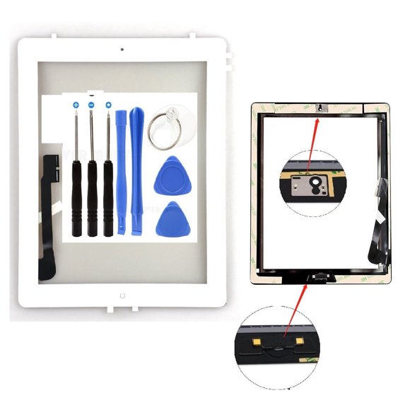 Touch Screen Glass Digitizer replacement for iPad 3 A1416 A1403 A1430 White