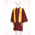 thumbnail image 3 of TTAO Unisex Boys Girls School Graduation Gown Long Sleeve V-neck Robe with Hat Stole Tassel for Ceremonies Parties Burgundy 5-6, 3 of 6