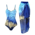 thumbnail image 2 of Dihao Swimsuit for Women Clearance Plus Size Women'S Swimwear Bikini Lace Up Swimsuit with Long Skirt Chiffon Two-Piece Set Swimsuit Tummy Control Bathing Suit, 2 of 5
