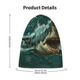 thumbnail image 4 of Honeii Abstract Geometric Shark Print Kids Knit Beanie Watch Hat ,Knit Cap for Boys and Girls, 4 of 7