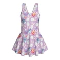 thumbnail image 7 of FOR U DESIGNS Girls' Sleeveless One-Piece Swimsuit Comfortable Bathing Suit Swimwear Modest Beach Swim Dress Easter Gifts 3-13 Years, Rabbit Easter Egg Purple, 7 of 7