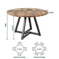 thumbnail image 6 of Hijob 47 Inch Rustic Round Dining Table, Circle Dining Table for Dining Room, Home(Only Table), 6 of 9