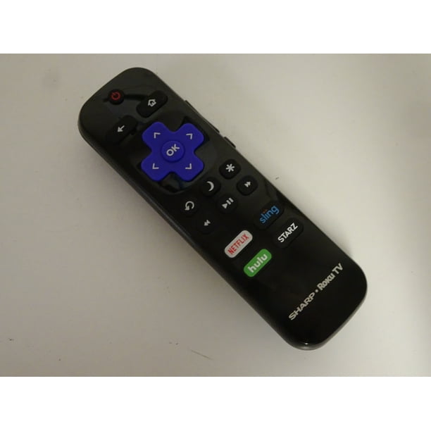 Sharp Roku TV Remote Netflix Sling Hulu Starz (398GR10BESPN0002) LC