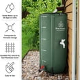 thumbnail image 4 of Pure Garden 26.4-Gallon/100-Liter Collapsible PVC Rain Barrel with Water Spigot, Green, 4 of 7