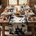 thumbnail image 6 of Smile Castle Tree Witch Black Halloween Table Runner 13 x 72 Inch, 6 of 8