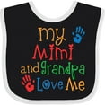 thumbnail image 3 of Inktastic My Mimi and Grandpa Love Me Boys or Girls Baby Bib, 3 of 4