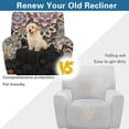 thumbnail image 4 of Kuiaobaty Mandala Flower Print Reclining Slipcover for Living Room Stretch Recliner Chair Cover with Side Pocket Large Reclining Sofa Slipcover Nonslip Recliner Couch Cover, 4 of 8