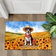 thumbnail image 4 of Vintage Rat Terrier Says Hello Mother's Day Summer Sunflower Field Doormat Ratty Dog Lover Indoor Outdoor Welcome Mat - 12005, 4 of 5