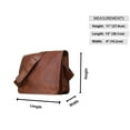 thumbnail image 7 of Madosh Genuine Leather Laptop Messenger Bag Flap Over Office Crossbody Handbag 11"x15", 7 of 7