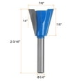 thumbnail image 2 of Uxcell 1/4" Shank 7/8" Dia Tungsten Carbide Dovetail Joint Bit Dovetail Router Bit for Wood, 2 of 6