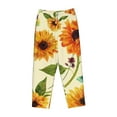 thumbnail image 4 of Daiia Sunflowers And Butterflies Women's Sleep Pant with Pockets and Drawstring,Pajama Pants-Small, 4 of 9