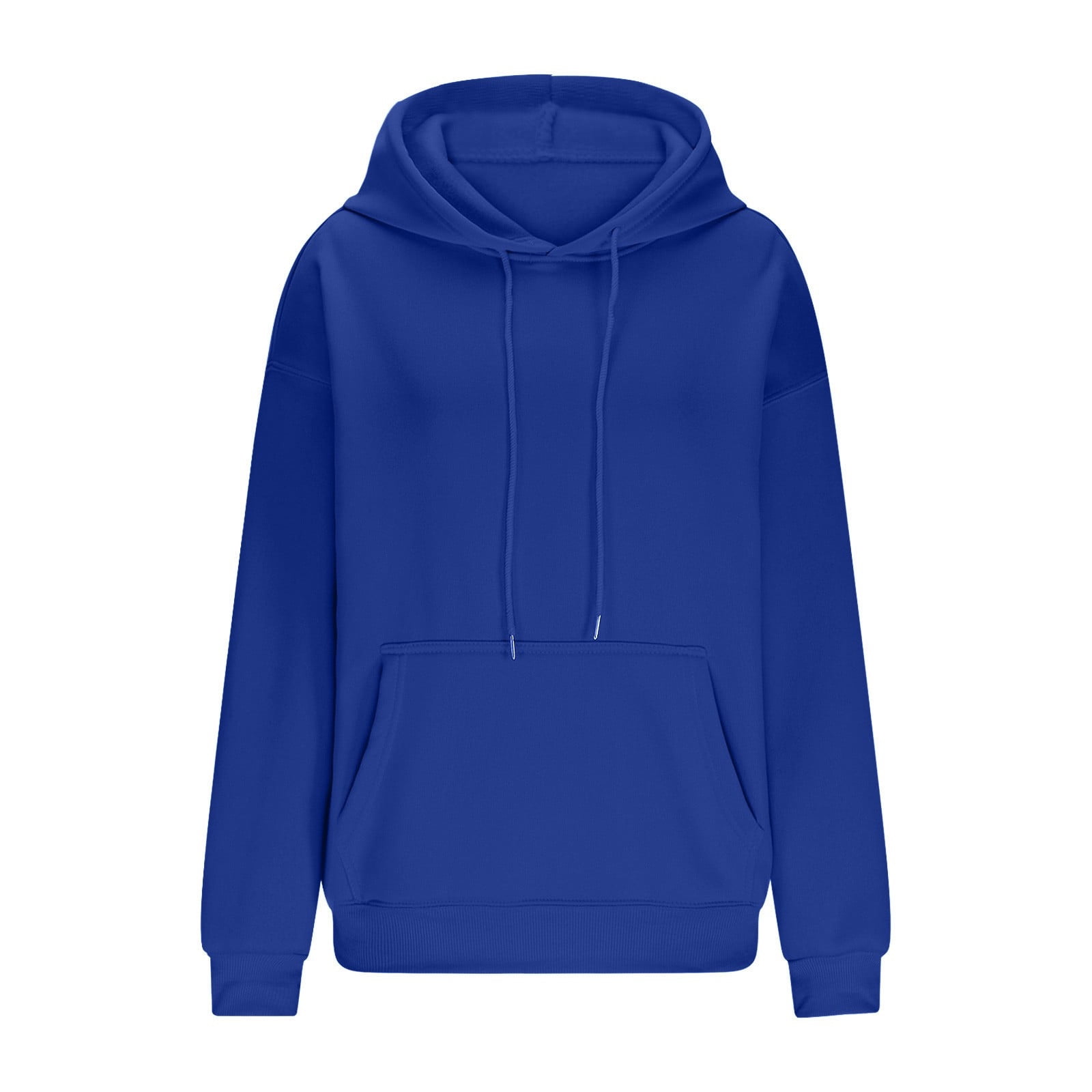 Plus Size Hoodies for Women with Front Pocket Pullover Fleece Lined Sweatshirts Ladies Casual Solid Loose Basic Comfort Hooded Tops XS-5X