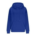 thumbnail image 5 of ylioge S-5X Plus Size Hoodies for Women with Front Pocket Fleece Lined Sweatshirts Womens Casual Solid Color Pullover Athletic Workout Hoodie Tops, 5 of 7