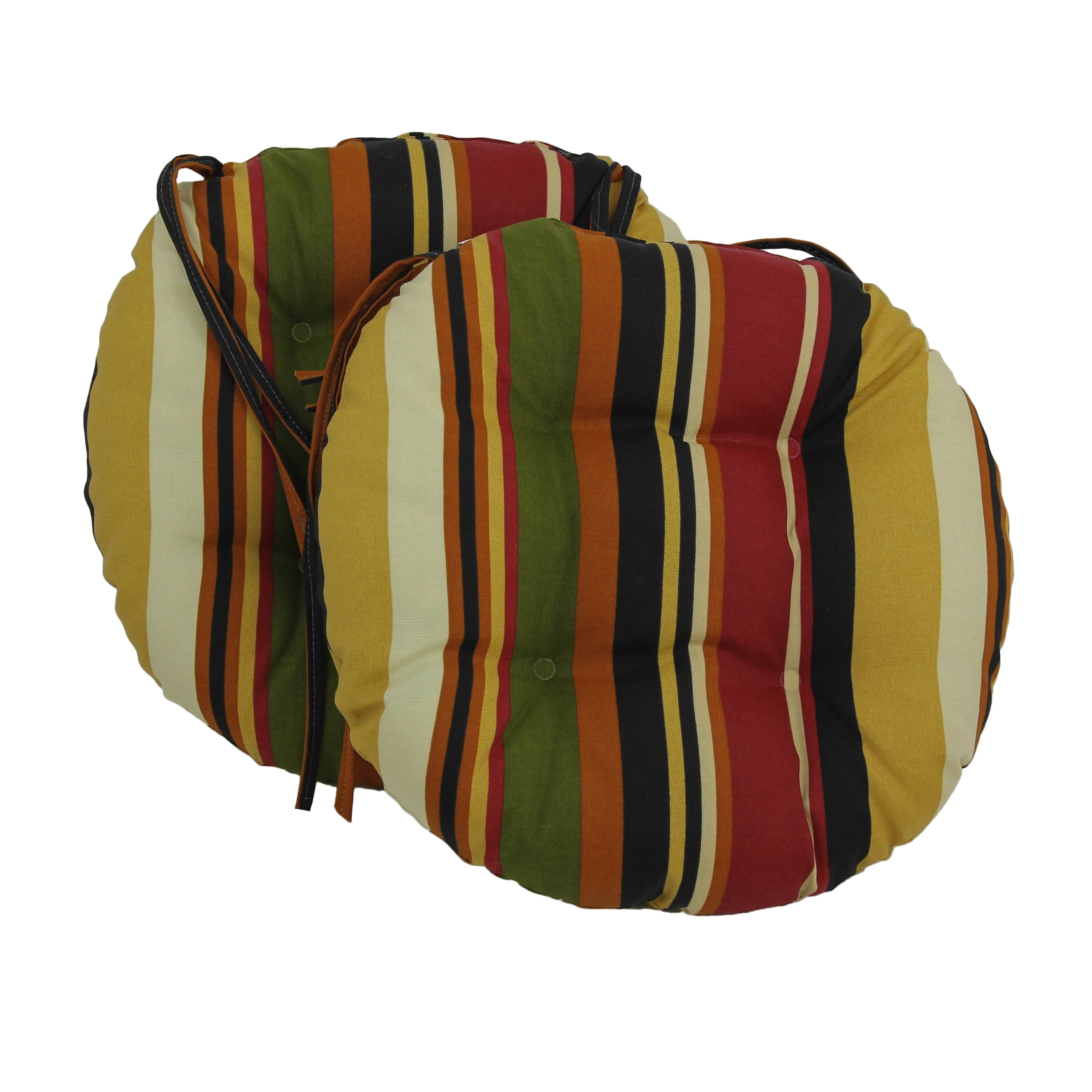 Blazing Needles 16-inch Outdoor Spun Polyester Tufted Chair Cushion (Set of 2)