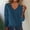 Blue, variant on Cotton Comfort Womens Sweaters Blue V-Neck Long Sleeve Stockinette Pullover Fitted Sweaters for Adult Casual
