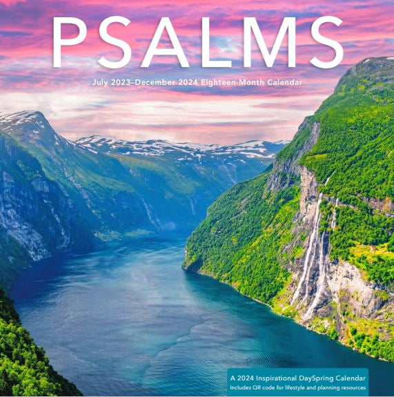 2024 18 Month Calendar Psalms 12x12 Hanging Wall Calendar By