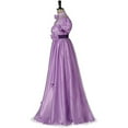 thumbnail image 3 of Lavendar Ball Gown Chiffon Purple Dress Regency Dress for Adult Women, 3 of 7