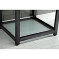 thumbnail image 3 of Kingston Brass VWP2522W8B0 Quadras 25" Ceramic Console Sink with Steel Base and Glass Shelf (8-Inch, 3-Hole), White/Matte Black, 3 of 7