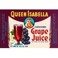 thumbnail image 2 of Retrolabel 24x17 Gold Ornate Wood Framed with Double Matting Museum Art Print Titled - Queen Isabella Concord Grape Juice, 2 of 4