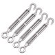 thumbnail image 1 of 4pcs Shade Sail Hardware, 304 Stainless Steel Turnbuckle Heavy Duty M10 Turnbuckle Hook and Eye Tent Rope Tensioner Adjustable Eye Hook Sun Shade Turnbuckle for Cables Wire, 1 of 5