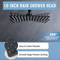 thumbnail image 5 of 12 Inch Ceiling Mount Brushed Nickel Shower System Bathroom Luxury Rain Mixer Shower Combo Set Ceiling Rainfall Shower Head System, 5 of 8