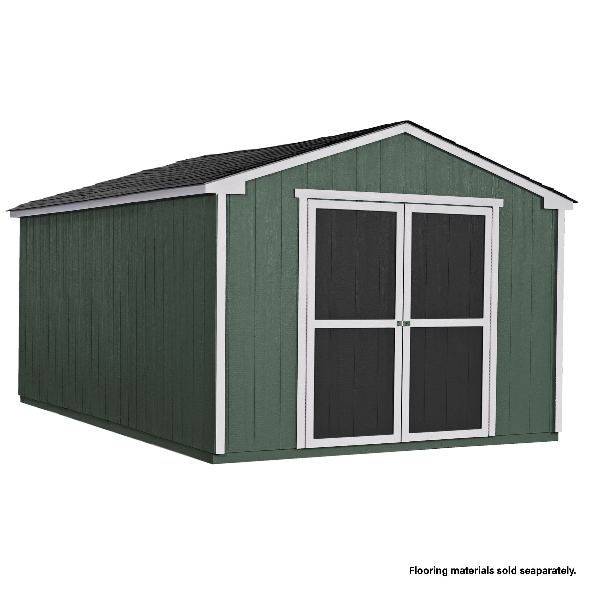 Handy Home Products Cumberland 10 ft. x 16 ft. Outdoor Wood Shed Kit with Smartside (160 sq. ft.)