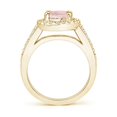thumbnail image 2 of ANGARA Natural Classic Oval 1.65 ct Morganite Halo Ring with Diamond Accents in 14K Yellow Gold for Women | Birthday, Anniversary, Jewelry Gift for Women | Natural Morganite Ring, 2 of 11