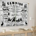 thumbnail image 4 of Farmhouse Camping Rules Kitchen Curtains Rustic Black White Small Short Cafe Window Curtains Vintage Farm Country Retro Bathroom Window Drapes Treatment Tier Curtains 2 Panels (27.5x39 Inch), 4 of 6