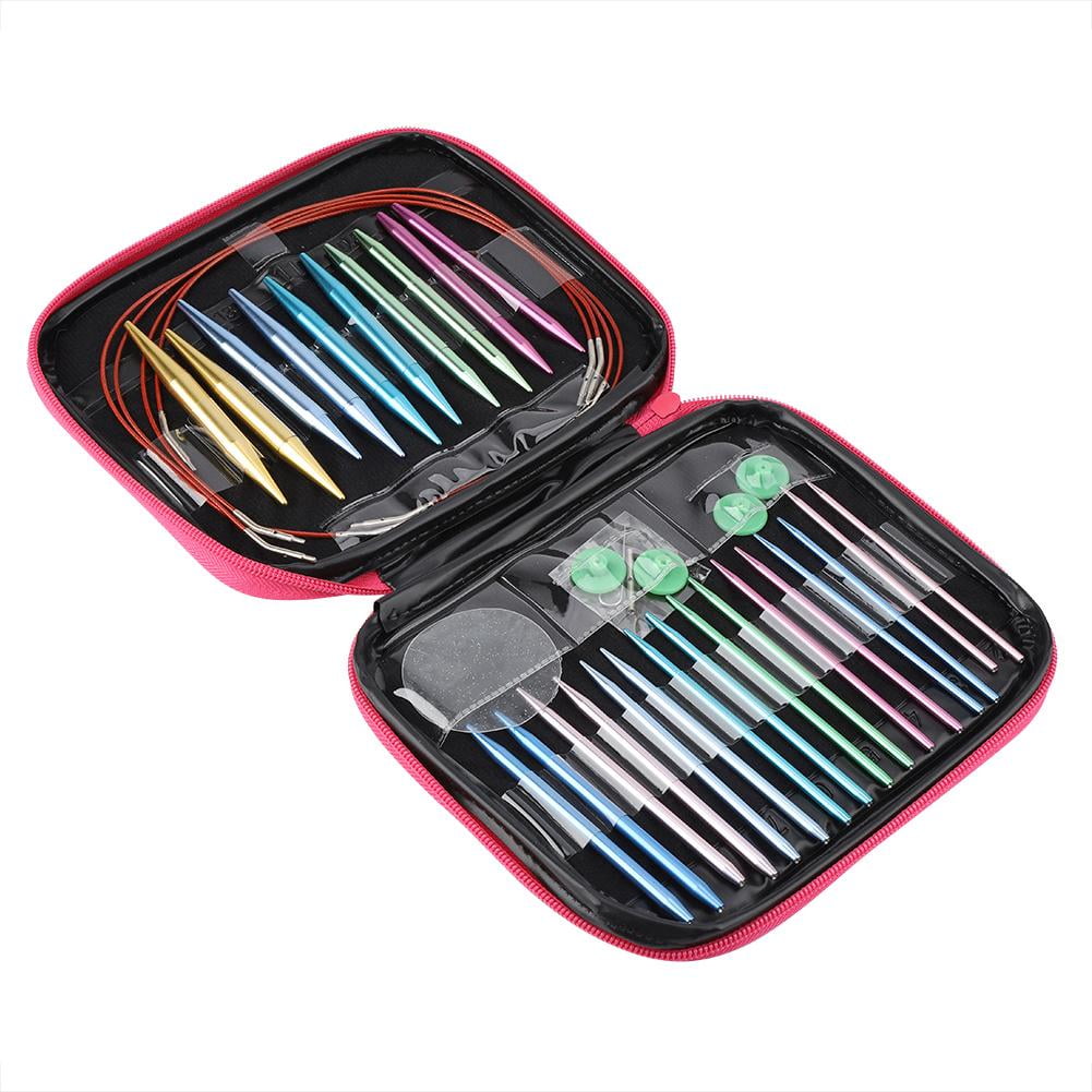 LYUMO Interchangeable Aluminum Circular Knitting Needle Sets