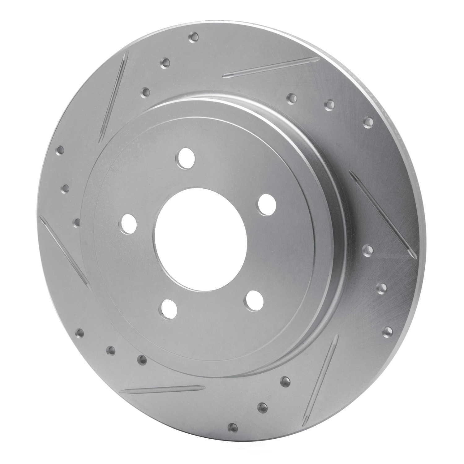 Dynamic Friction Company 631-54194L DFC Brake Rotor - Drilled And Slotted - Silver