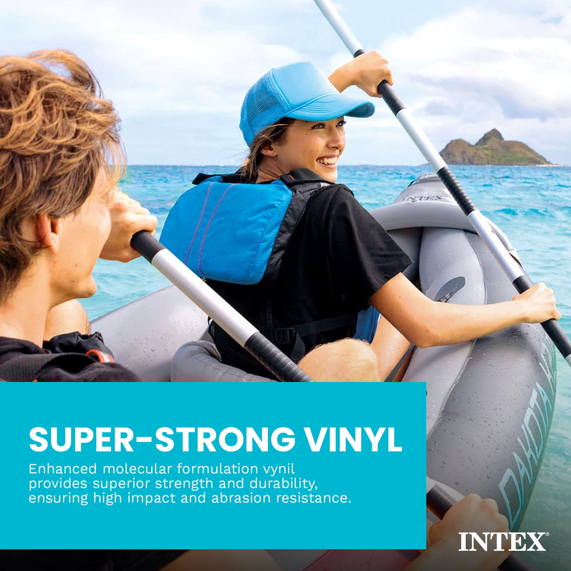 Intex Dakota K2 2 Person Inflatable Kayak & Accessory Kit w/Oars & Pump