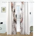 thumbnail image 2 of Dog Collar White Black Out Curtains 72 Inch Length Curtains for Sliding Glass Doors Bedroom Living Room 2 Pack, 2 of 6