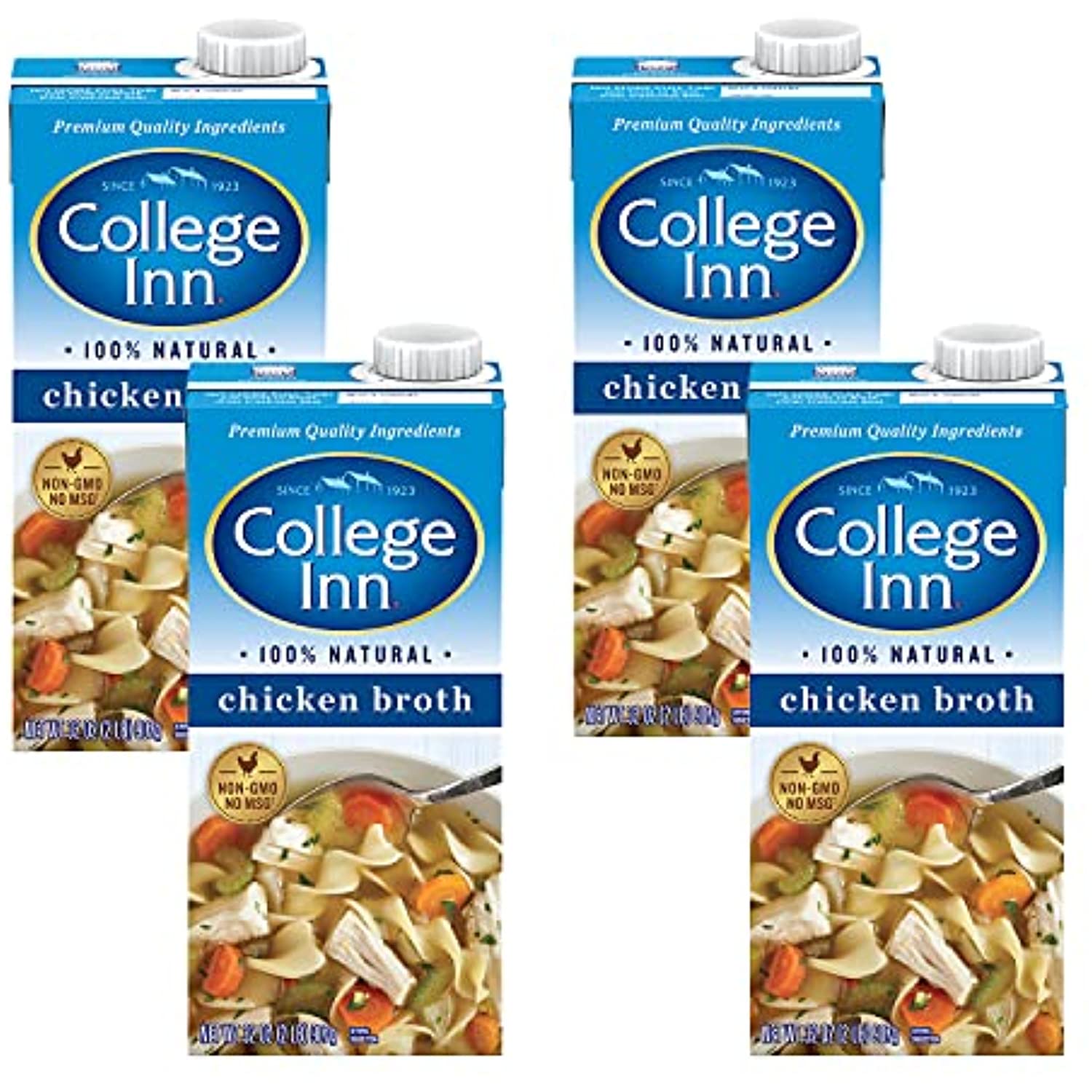 College Inn Chicken Broth, 4 Pack, 32 Oz Cartons