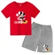 thumbnail image 3 of Camiseta y pantalones cortos con estampado de Mickey Mouse de verano para niños y adolescentes, traje de 2 piezas, ropa deportiva informal para niños y niñas, conjunto de moda Sunshine, 3 of 5