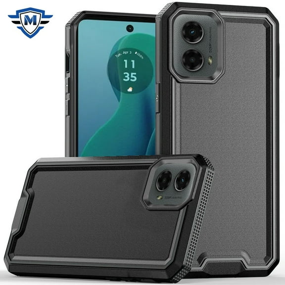 For Motorola Moto G 5G 2024 Premium Fused Hybrid Tough Strong Hard PC TPU Rubber Shockproof Drop Protection Impact Cover ,Xpm Phone Case [ Black ]