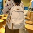 thumbnail image 4 of Backpacks for Men Women Lightweight Solid Color Bag College Backpack Cute Aesthetic Backpack Casual Daypack 2026 White 11.8 In, 4 of 5