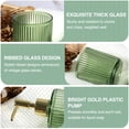 thumbnail image 4 of Set de accesorios de baño Kasunting Green Glass, 4 piezas, 4 of 7