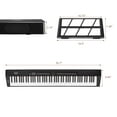 thumbnail image 2 of Glarry Digital Piano 88-Key Semi-Weighted Action, Electronic Keyboard Set with Stand, 3-Pedal Unit for Beginners, Black, 2 of 9