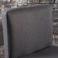 thumbnail image 4 of Modern Gray Bar Stools Set of 2, Counter Height Upholstered Chairs with Back and Wooden Base, Perfect for Kitchen Island, Pub, and Dining Room Seating, 4 of 8