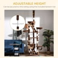 thumbnail image 4 of Brown Multi-Level Cat Tree with Condo & Scratching Post - 94.5" to 102.4" Tall Activity Center for Living Room & Playtime, 4 of 7