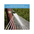 thumbnail image 4 of 12 FT Double Quilted Fabric Hammock With Spreader Bars And Detachable Pillow 2 Person Hammock For Outdoor Patio Backyard Poolside 450 LBS Weight Capacity Blue Floral HM003648, 4 of 8
