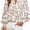 Apricot, variant on Womens Boho Floral Long Sleeve Tops Fall Fashion V Neck Loose Chiffon Work Blouses Dressy Casual Ruffle Shirts