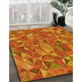 thumbnail image 2 of Ahgly Company Indoor Square Patterned Neon Red Area Rugs, 8' Square, 2 of 6